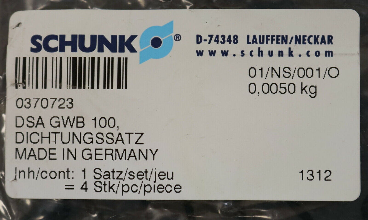 SCHUNK Dichtungssatz DSA GWB 100 ID 370723 unbenutzt in OVP