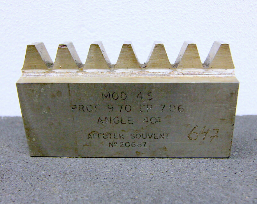 ROLLET PARIS Hobelkamm rack cutter f. MAAG-Wälzhobelmaschinen m= 4,5 Angle 20° 7 Z.