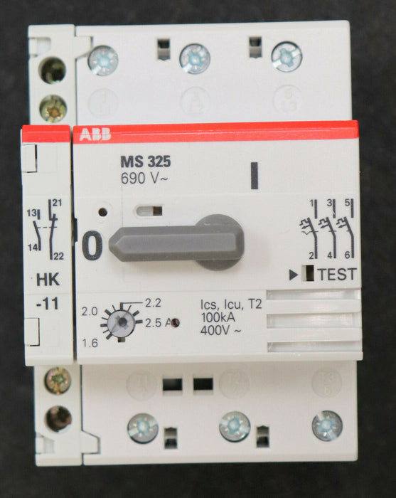 ABB Motorschutzschalter 1,6-2,5A 1SAM150001R0007 MS325-2,5 + HK