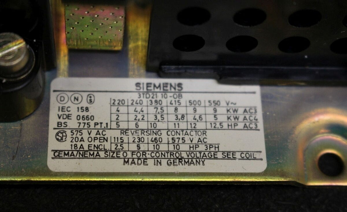 SIEMENS Wendestarter 3TD2110-0BD