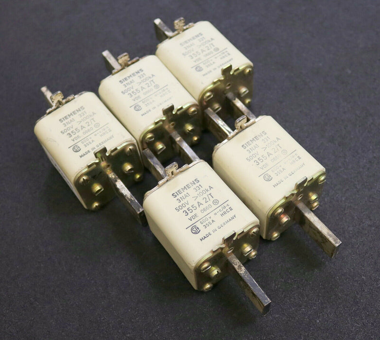 SIEMENS 5x Sicherungseinsatz fuse-link 3NA1 331 355A 2/T 600V A-C/D-C 500V 100kA