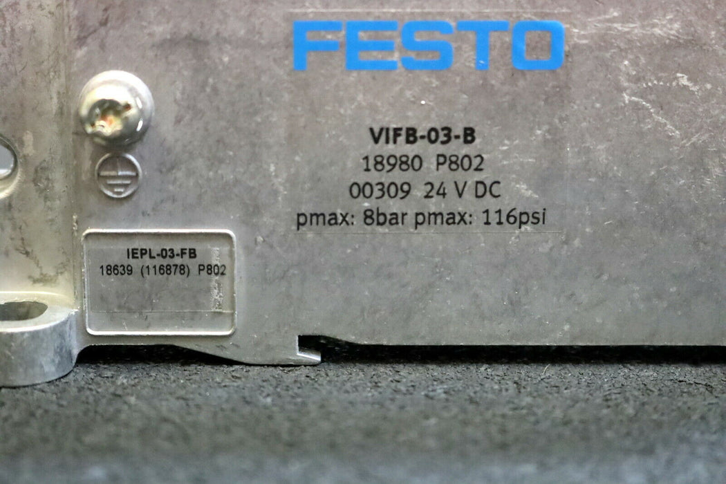 FESTO Endplatte für Ventilinsel VIFB-03-B Mat-Nr. 18980 - gebraucht