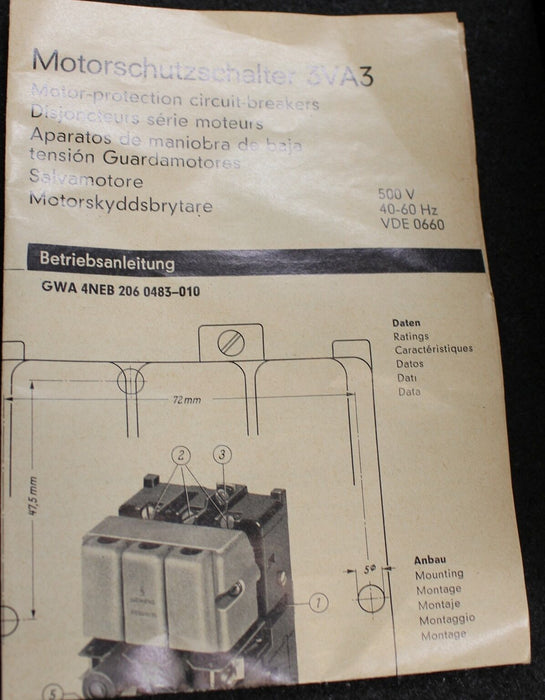 SIEMENS Motorschutzschalter Hilfsschalter 3VA3420-8BA0 - 15A - 1 Stück