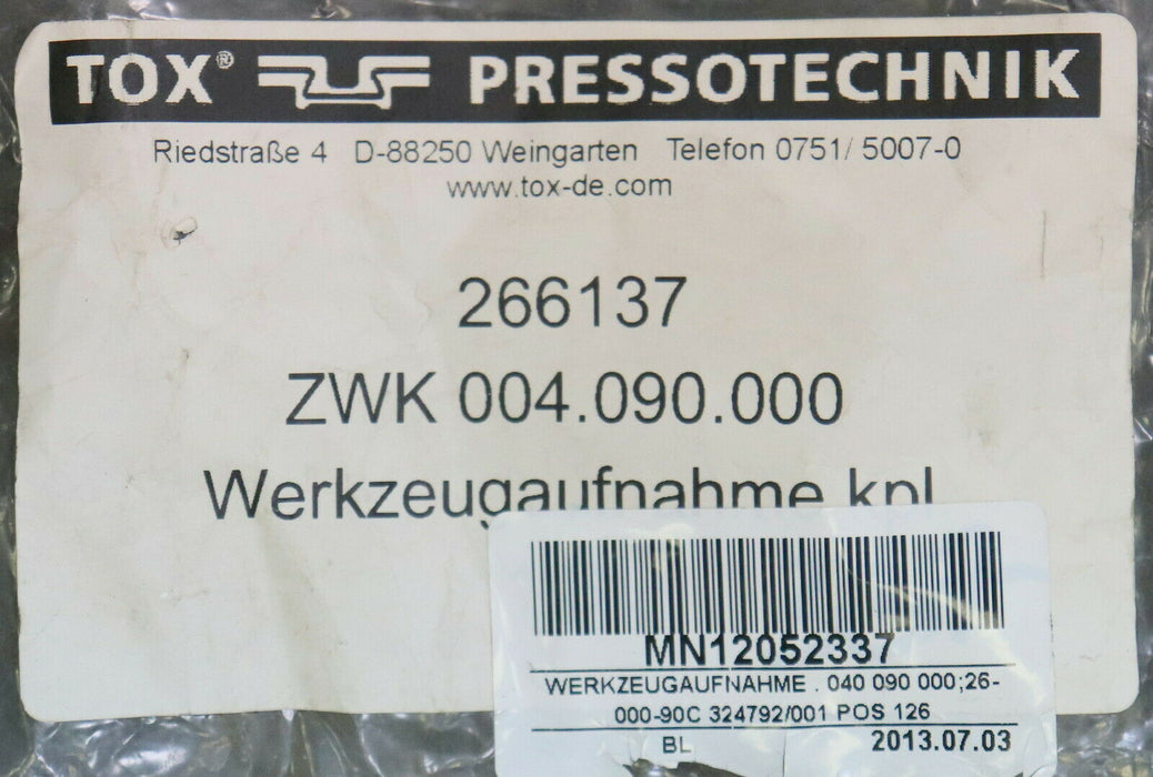 TOX PRESSOTECHNIK Werkzeugaufnahme komplett ZWK 004.090.000 Art. Nr. 266137