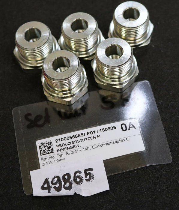 ERMETO 5x Reduzierstutzen mit Innengewinde RI 3/4" x 1/4" Einschraubzapfen