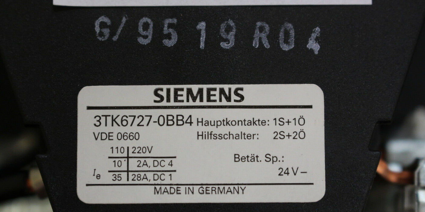 SIEMENS Schützsicherheitskombination 3TK6727-0BB4