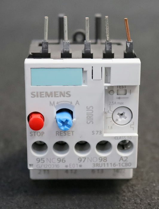 Bild des Artikels SIEMENS-2x-Überlastrelais-overload-relay-3RU1116-1CB0-1,8-2,5A-unbenutzt