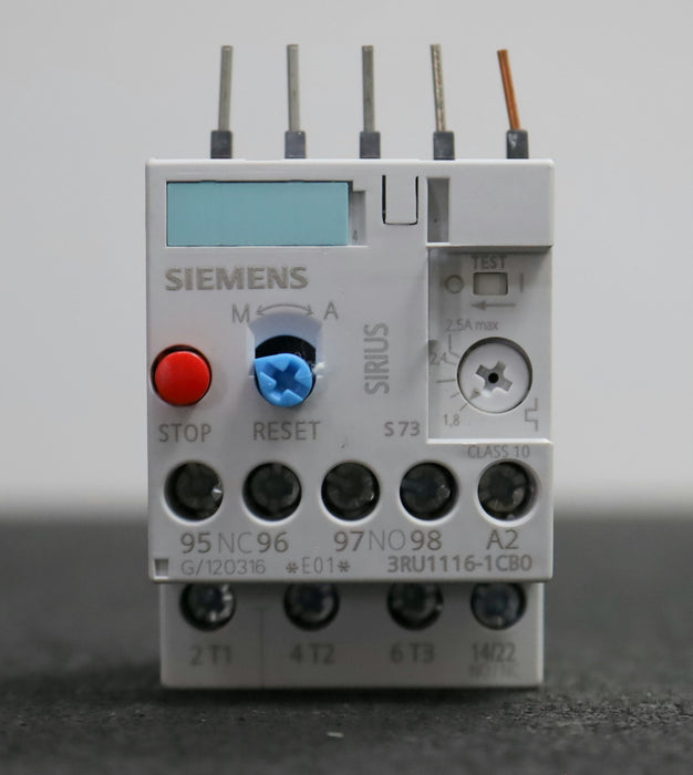 Bild des Artikels SIEMENS-2x-Überlastrelais-overload-relay-3RU1116-1CB0-1,8-2,5A-unbenutzt