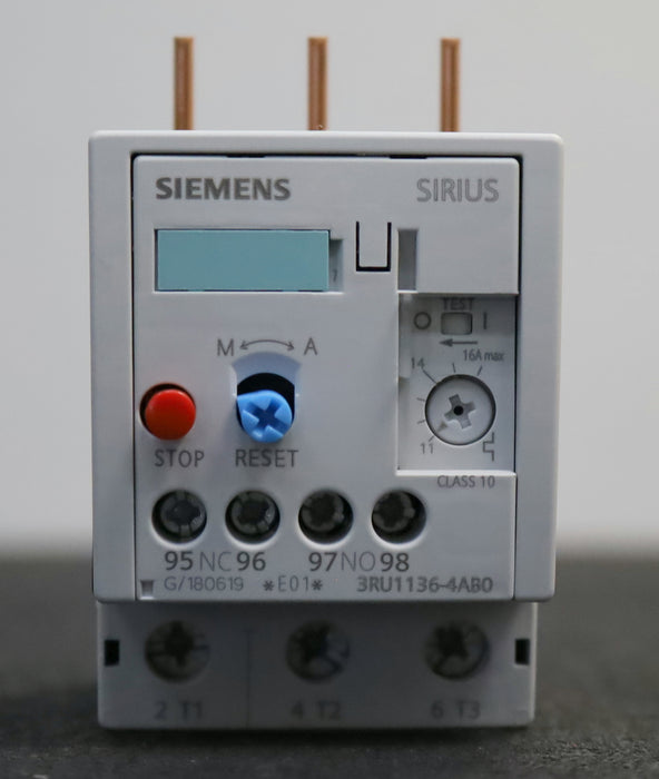 Bild des Artikels SIEMENS-Überlastrelais-overload-relay-3RU1136-4AB0-11-16A-unbenutzt