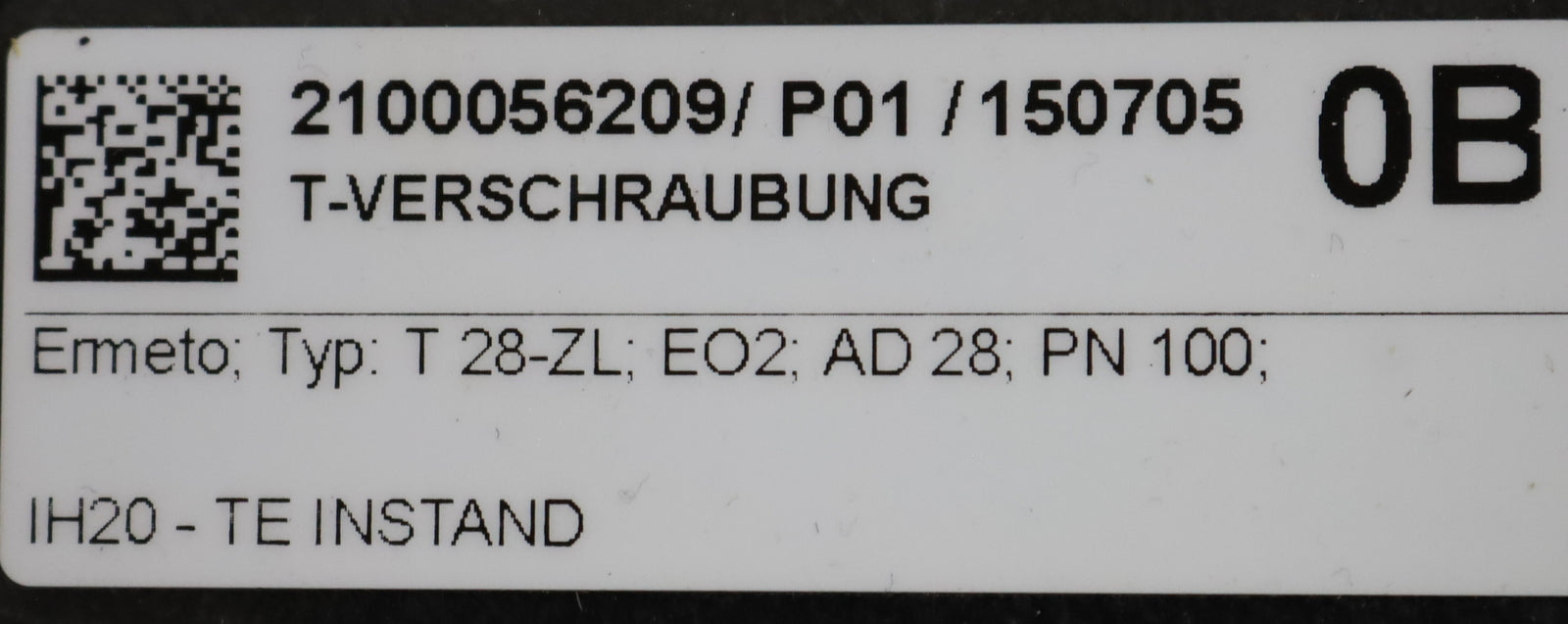 Bild des Artikels ERMETO-T-Verschraubung-Typ:-T-28-ZL-außenØ-36mm-innenØ-25mm-Gesamt-92x68x53mm