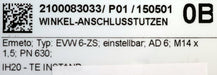 Bild des Artikels ERMETO-5x-Winkel-Anschlussstutzen-Typ:-EVW6-ZS-M14x1,5-AD6-PN630-einstellbar