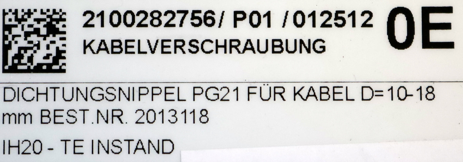 Bild des Artikels 46x-Dichtungsnippel-PG21-für-Kabel-Ø10-18mm-Maße-gesamt-Ø33x20,3mm-unbenutzt