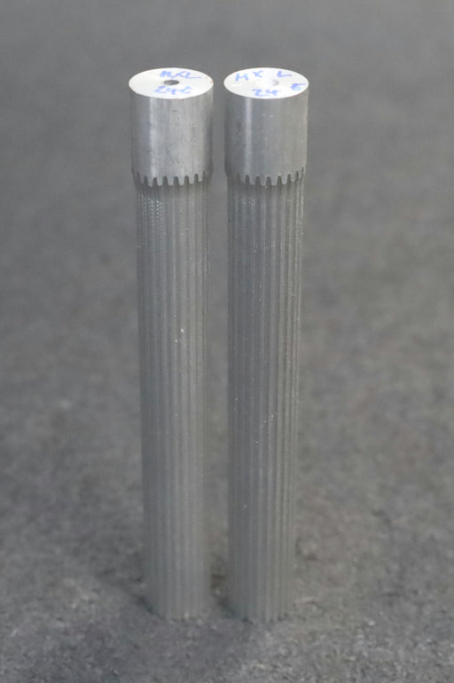 Bild des Artikels 2x-Aluminium-Zahnwelle-Toothed-shaft-Profil:-MXL-24-Zähne-GL-verzahnt-100mm