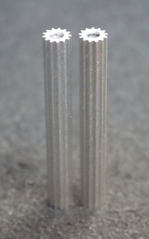 Bild des Artikels 2x-Aluminium-Zahnwelle-Toothed-shaft-MXL-13-Profil-MXL-13-Zähne-GL-verzahnt-60mm