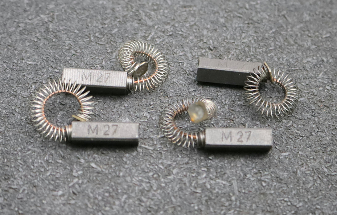 Bild des Artikels 4x-Kleinkohlebürste-M27-6x6x22mm(t-x-a-x-r)-+Kabel+Feder+Teller-Kabellänge-30mm