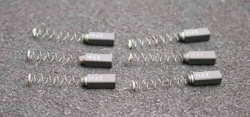 Bild des Artikels 6x-Kleinkohlebürste-H42-4,3x5,3x15mm(t-x-a-x-r)-ohne-Kabel-mit-Feder-unbenutzt