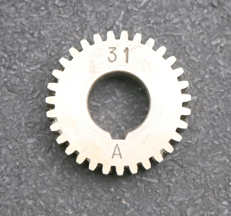 Bild des Artikels Stahl-Wechselrad-exchange-wheel-Modul-m=1,0mm-Z=31-Breite-10mm-Bohrungs-Ø=-14mm