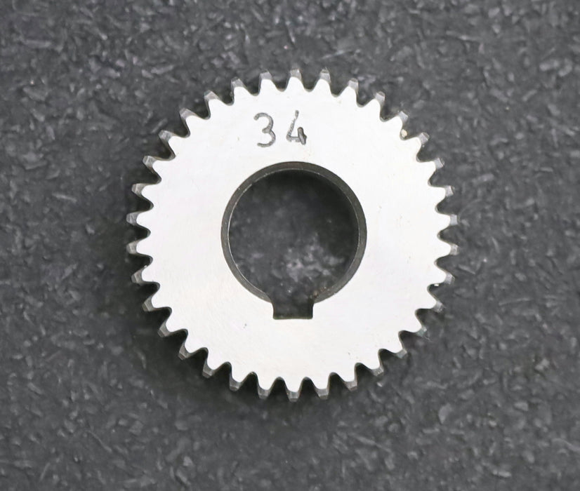 Bild des Artikels Stahl-Wechselrad-exchange-wheel-Modul-m=1,0mm-Z=34-Breite-12mm-Bohrungs-Ø=-14mm