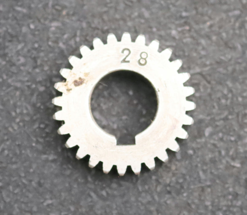 Bild des Artikels Stahl-Wechselrad-exchange-wheel-Modul-m=1,0mm-Z=28-Breite-10mm-Bohrungs-Ø=-14mm