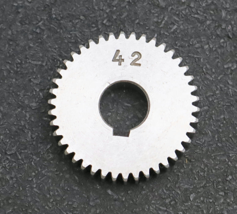 Bild des Artikels Stahl-Wechselrad-exchange-wheel-Modul-m=1,0mm-Z=42-Breite-10mm-Bohrungs-Ø=-14mm