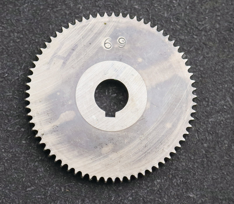 Bild des Artikels Stahl-Wechselrad-exchange-wheel-Modul-m=1,0mm-Z=69-Breite-10mm-Bohrungs-Ø=-14mm