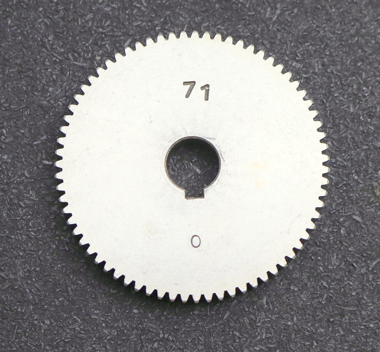 Bild des Artikels Stahl-Wechselrad-exchange-wheel-Modul-m=1,0mm-Z=71-Breite-10mm-Bohrungs-Ø=-14mm