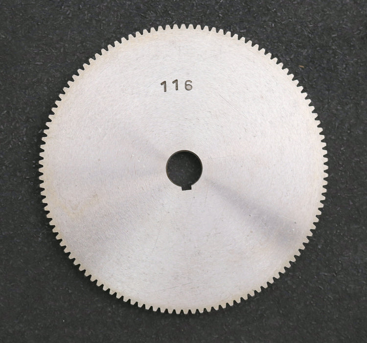 Bild des Artikels Stahl-Wechselrad-exchange-wheel-Modul-m=1,0mm-Z=116-Breite-10mm-Bohrungs-Ø=-14mm