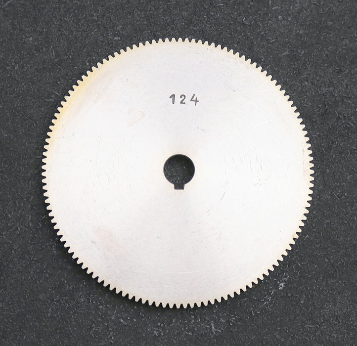 Bild des Artikels Stahl-Wechselrad-exchange-wheel-Modul-m=1,0mm-Z=124-Breite-10mm-Bohrungs-Ø=-14mm