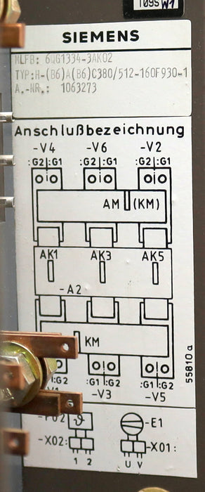 Bild des Artikels SIEMENS-Thyristorsatz-6QG1334-3AK02-C380/512-160F-930-1-gebraucht