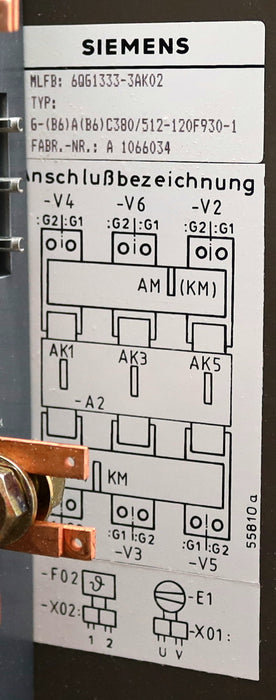 Bild des Artikels SIEMENS-Thyristorsatz-6QG1333-3AK02-C380/512-120F-930-1-unbenutzt-Top-Zustand