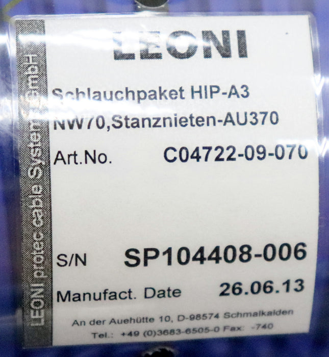 Bild des Artikels LEONI-Schlauchpaket-HIP-A3-Art.Nr.-C04722-09-070-Herstelldatum-26.6.2013