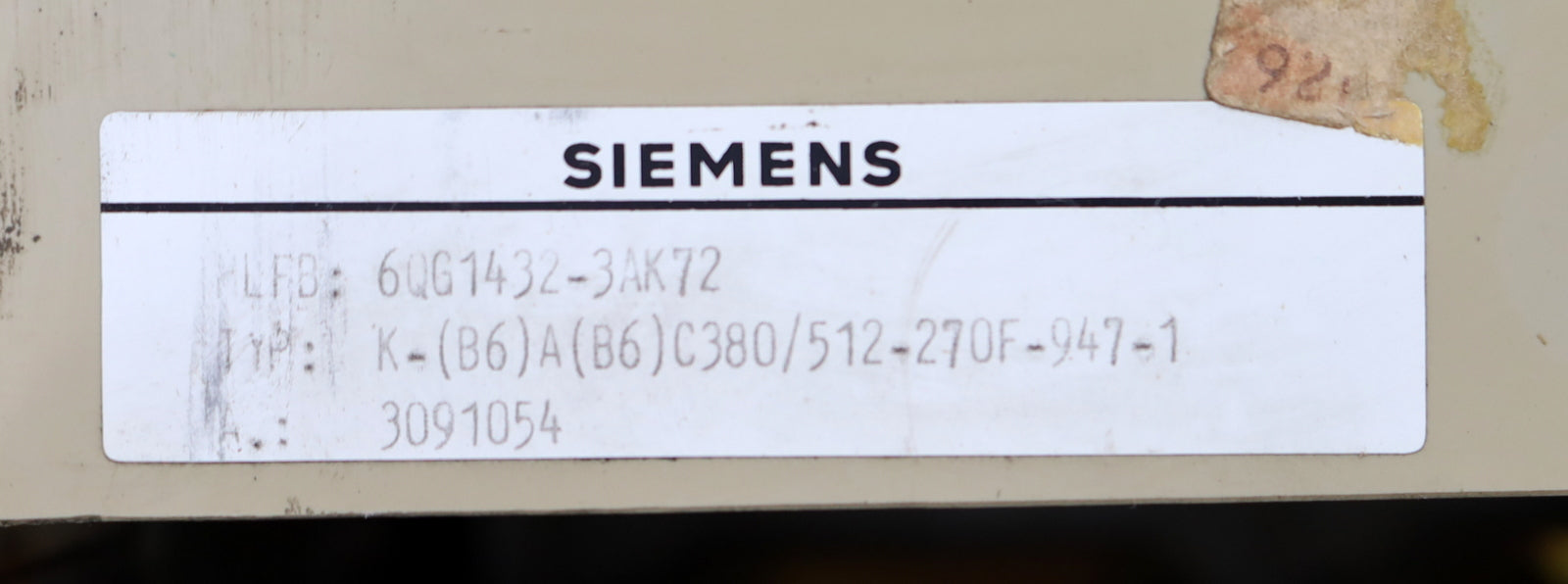 Bild des Artikels SIEMENS-SITOR-Erweiterungsmodul-Thyristorsatz-6QG1432-3AK72-Fab.Nr.-A-3091055