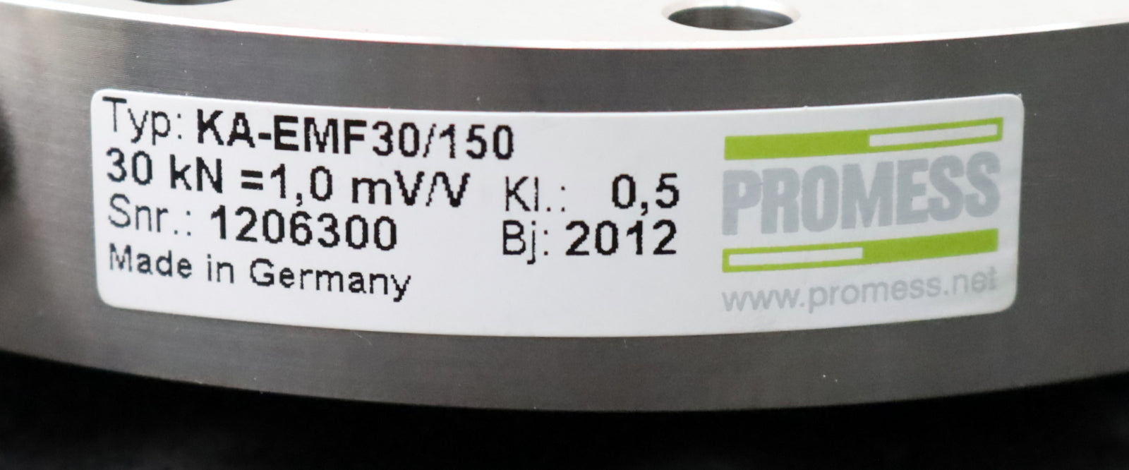 Bild des Artikels PROMESS-Kraftaufnehmer-DSM-30kN-Typ-KA-EMF30/150-30kN-=-1,0mV/V-Kl.-0,5