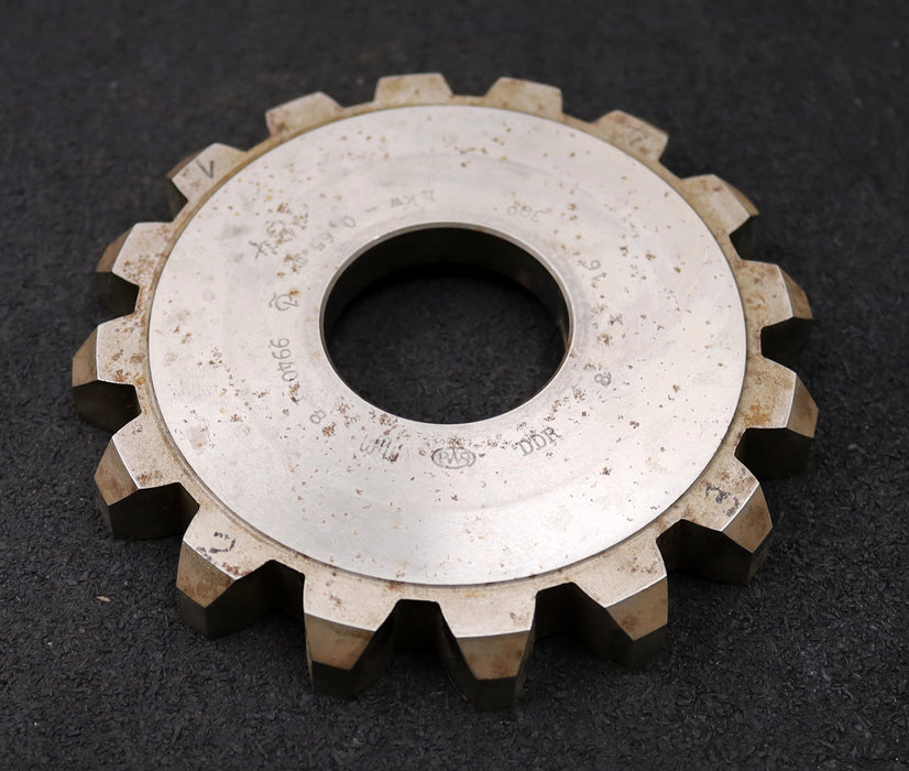 Bild des Artikels PWS-Scheibenschneidrad-für-Zahnwellen-DIN5480-m=8mm-EGW-30°-Z=16-hkw-0,65m