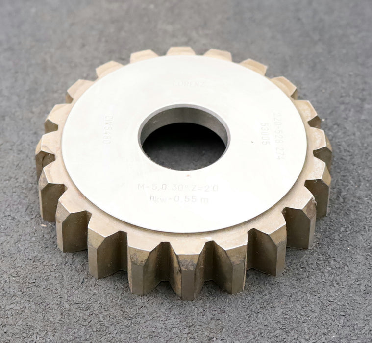 Bild des Artikels LORENZ-Scheibenschneidrad-für-Zahnwellen-DIN5480-m=5mm-EGW-30°-Z=20-gebraucht