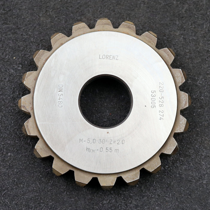 Bild des Artikels LORENZ-Scheibenschneidrad-für-Zahnwellen-DIN5480-m=5mm-EGW-30°-Z=20-gebraucht