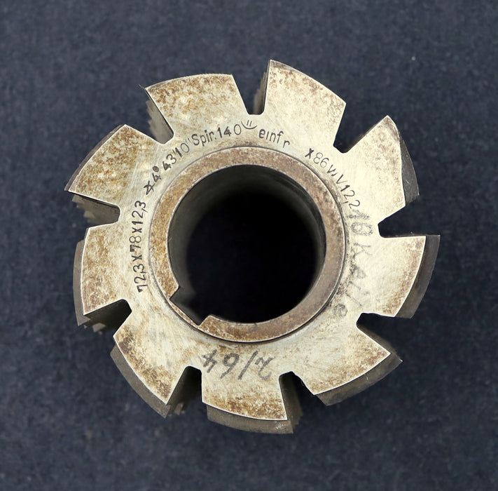 Bild des Artikels Keilwellen-Wälzfräser-spline-hob-10-Keile-72,3x78x12,3mm-mit-Höcker-LKN-1gg.Re.