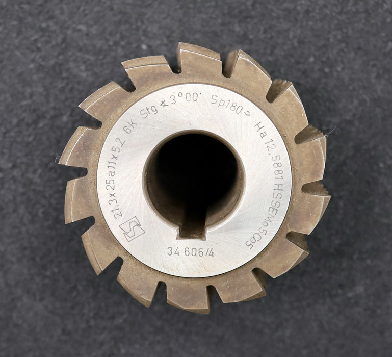 Bild des Artikels Saacke-Keilwellen-Wälzfräser-spline-hob-6-Keile-21,3x25x5,2mm-mit-Höcker