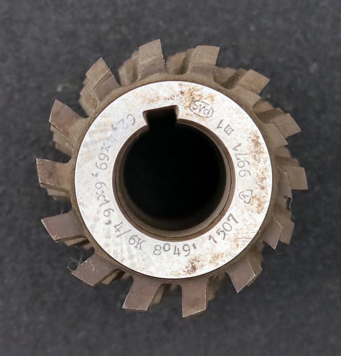 Bild des Artikels PWS-Keilwellen-Wälzfräser-spline-hob-6-Keile-62,4x69,6x16,4mm-mit-Höcker