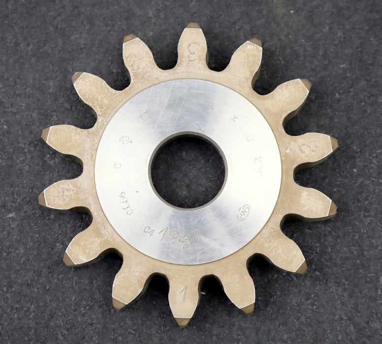 Bild des Artikels PWS-Scheibenschneidrad-gear-shaper-m=-8mm-EGW=-20°-Z=-14-BP-II-Ø135x20xØ-1-1/4"