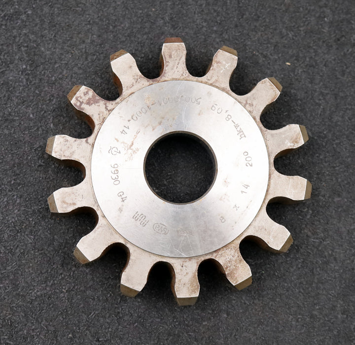 Bild des Artikels PWS-Scheibenschneidrad-gear-shaper-m=-8mm-EGW=-20°-Z=-14-Ø-126-x-24-x-Ø-1-1/4"