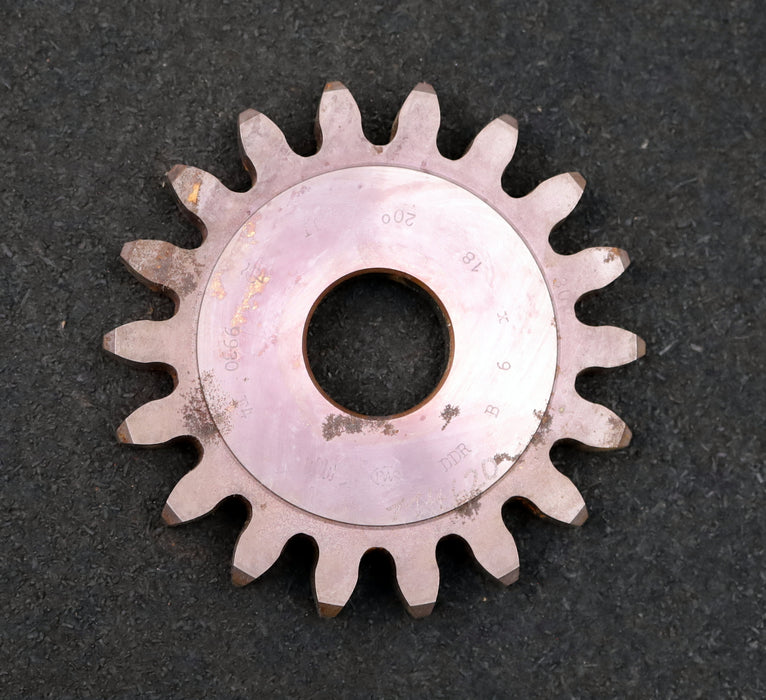 Bild des Artikels PWS-Scheibenschneidrad-gear-shaper-m=-6mm-EGW=-20°-Z=-18-BP-II-Ø-123x16xØ-1-1/4"