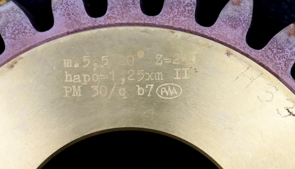 Bild des Artikels PWS-Scheibenschneidrad-gear-shaper-m=-5,5mm-EGW=20°-Z=-28-BP-II-Ø168x26xØ-2-3/4"