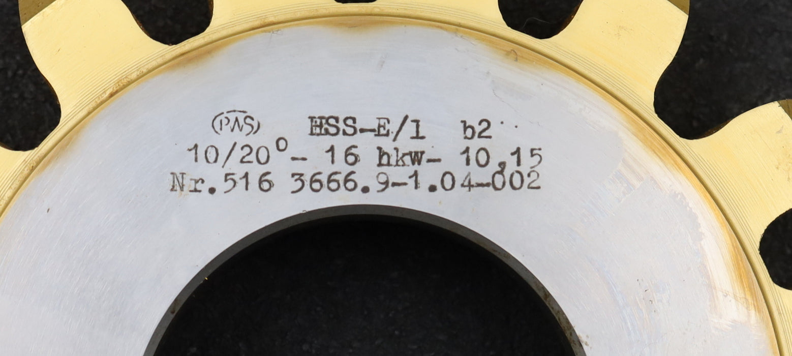 Bild des Artikels PWS-Scheibenschneidrad-gear-shaper-m=-10mm-EGW=-20°-Z=-16-Ø-186x32x-Ø-2-3/4"