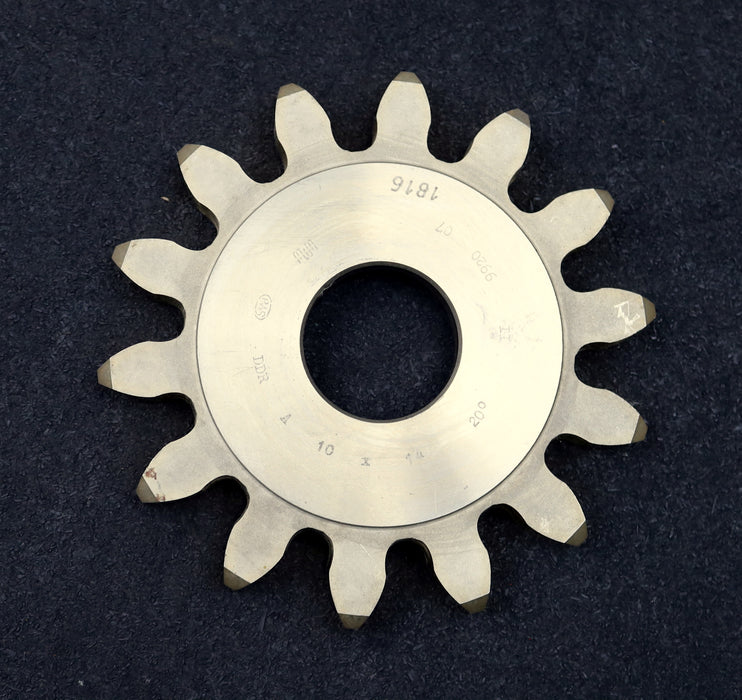 Bild des Artikels PWS-Scheibenschneidrad-gear-shaper-m=-10mm-EGW=-20°-Z=-14-BP-II-Ø166x17xØ-1-3/4"