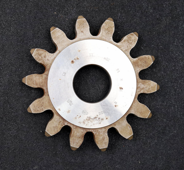 Bild des Artikels PWS-Scheibenschneidrad-gear-shaper-m=-10mm-EGW=-20°-Z=-14-BP-II-Ø166x19xØ-1-3/4"