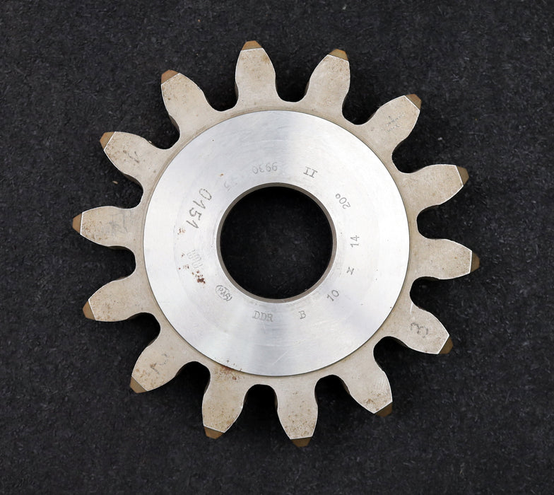 Bild des Artikels PWS-Scheibenschneidrad-gear-shaper-m=-10mm-EGW=-20°-Z=-14-BP-II-Ø166x26xØ-1-3/4"