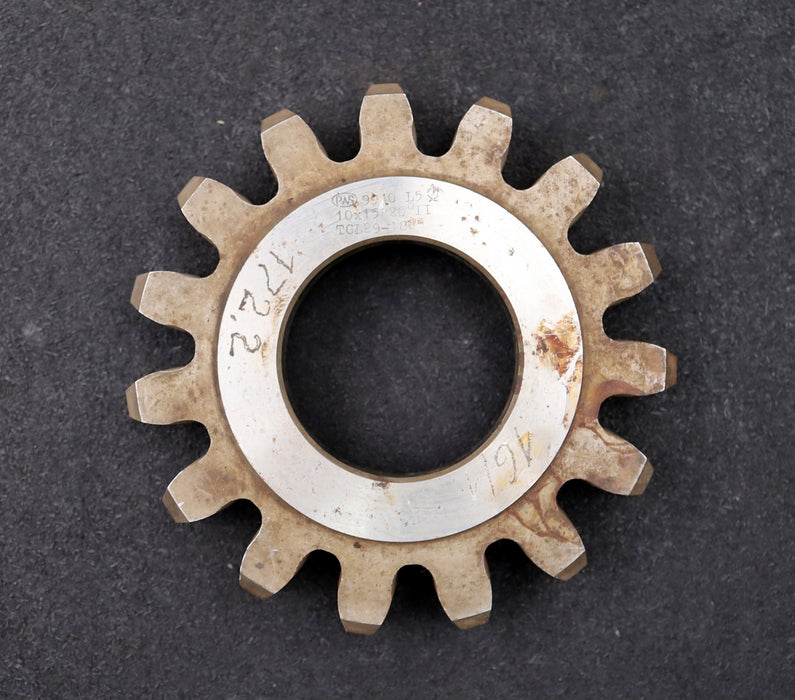 Bild des Artikels PWS-Scheibenschneidrad-gear-shaper-m=-10mm-EGW=-20°-Z=-15-BP-II-Ø172x32xØ2-3/4"