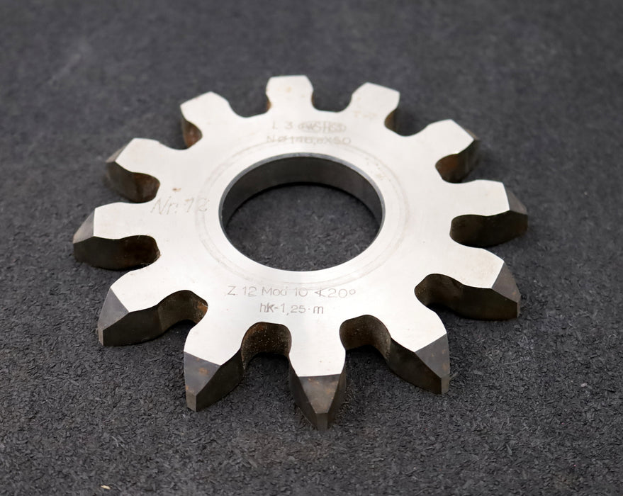 Bild des Artikels PWS-Scheibenschneidrad-gear-shaper-m=-10mm-EGW=-20°-Z=-12-Ø145x15xØ-50mm