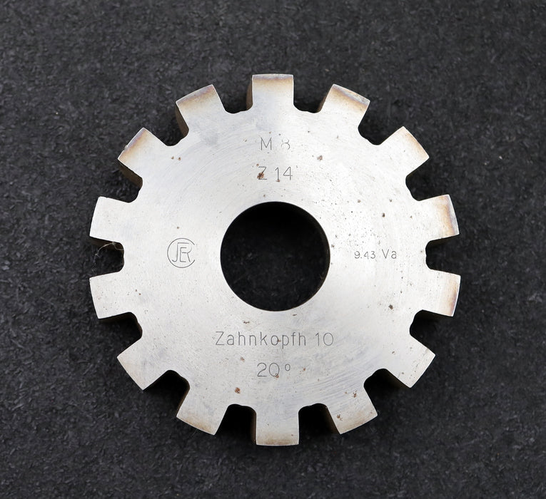 Bild des Artikels Scheibenschneidrad-gear-shaper-m=-8mm-EGW-20°-Z=-14-Zahnkopfhöhe-10---9,43-Va